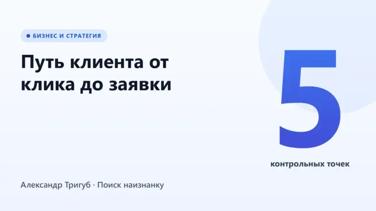 Обложка: Путь клиента от клика до заявки: 5 контрольных точек конверсии